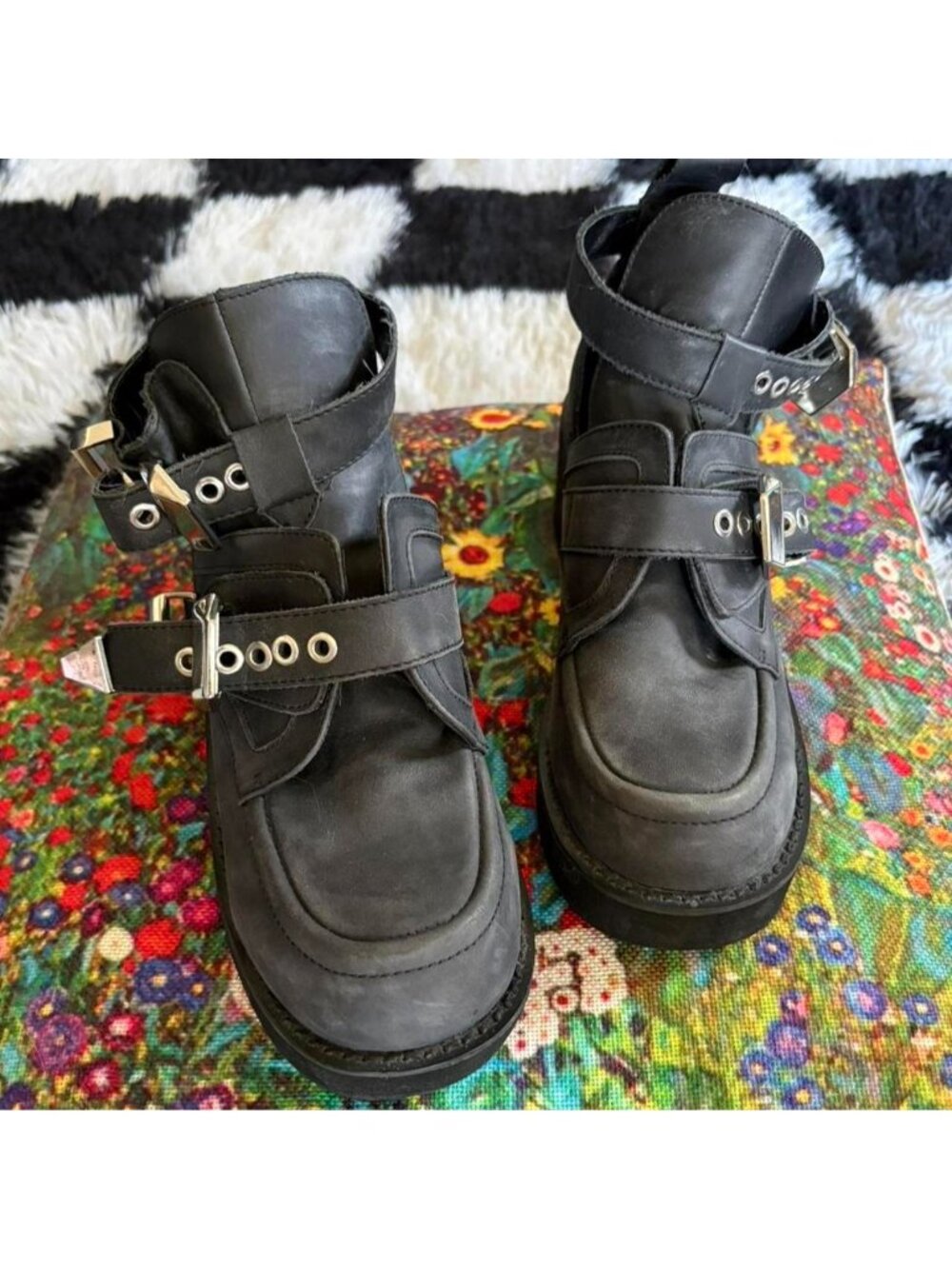 Jeffrey Campbell Coltrane Leather Cutout Boots